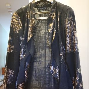 Gold and black Mishca open front gardigan size M